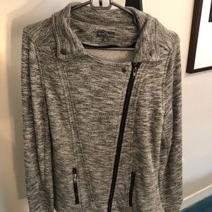 Market & Spruce Asymmetrical Zip Sweater